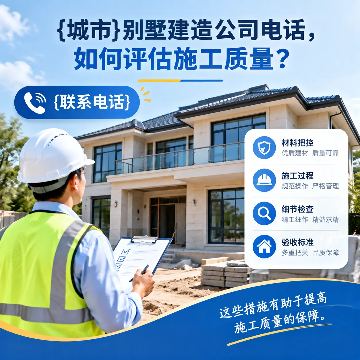 钟山别墅建造公司电话,如何评估施工质量?
