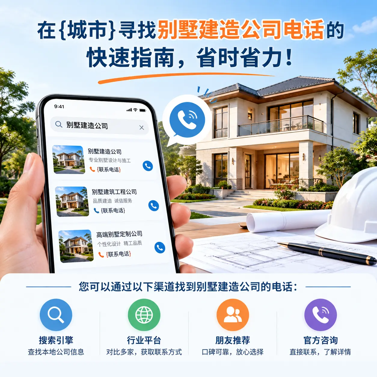 在钟山寻找别墅建造公司电话的快速指南，省时省力！