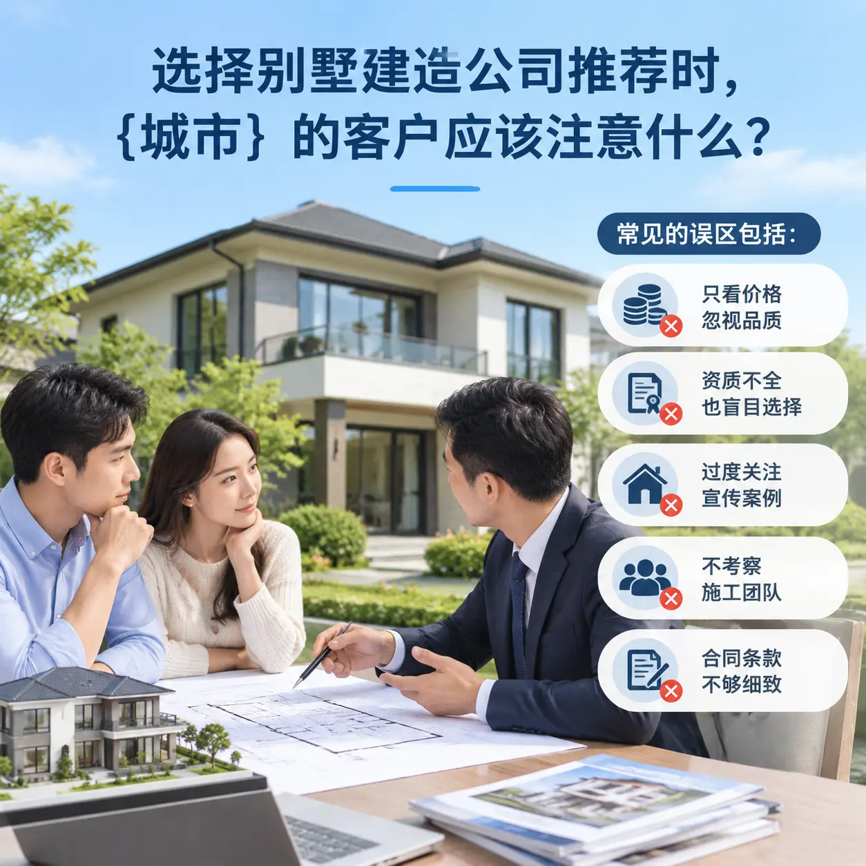 选择别墅建造公司推荐时，钟山 的客户应该注意什么？
