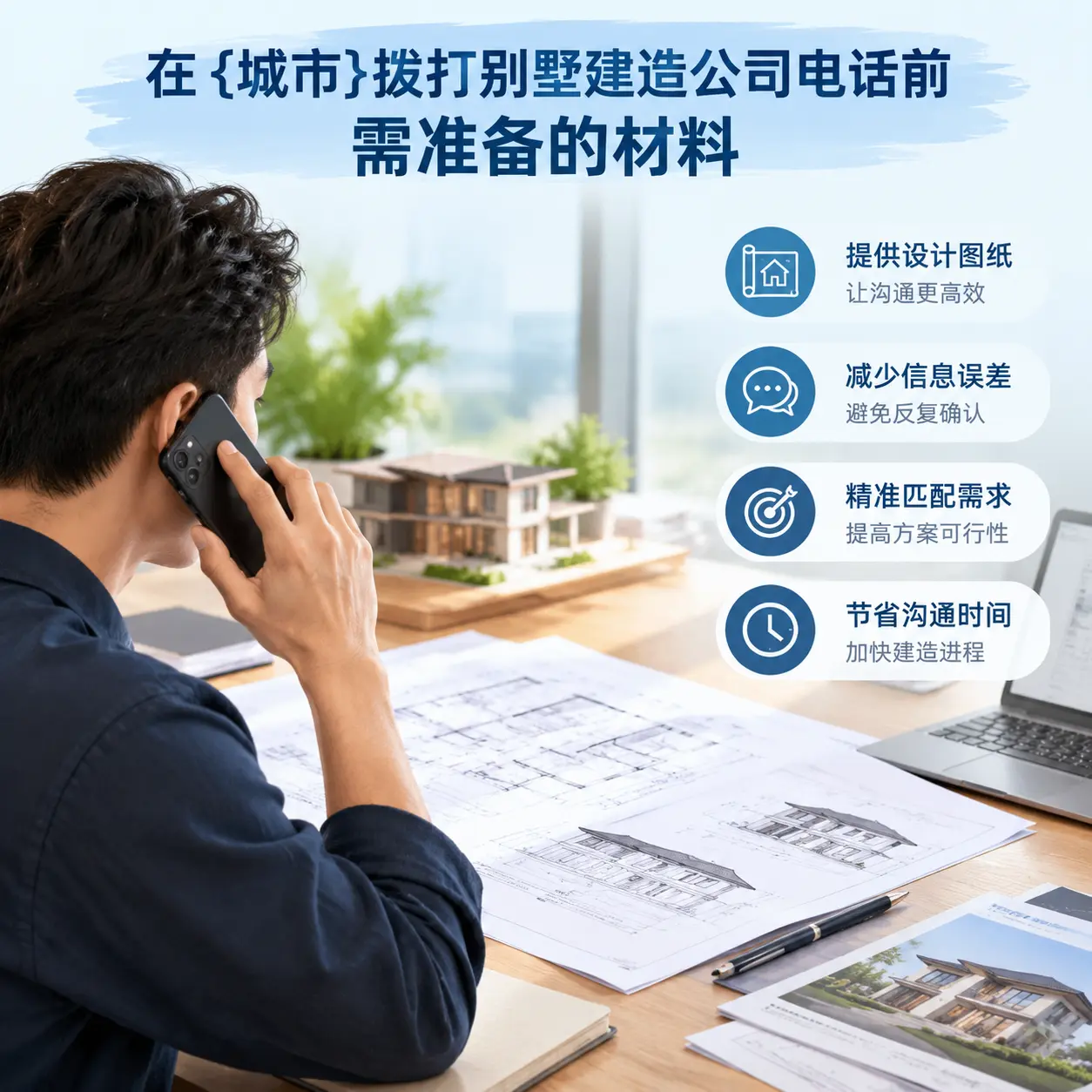 在钟山拨打别墅建造公司电话前需准备的材料