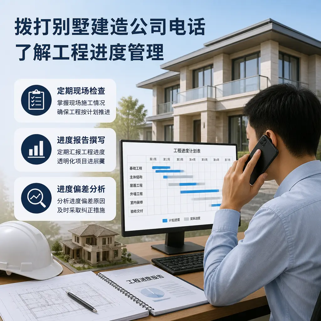 拨打钟山别墅建造公司电话,了解工程进度管理