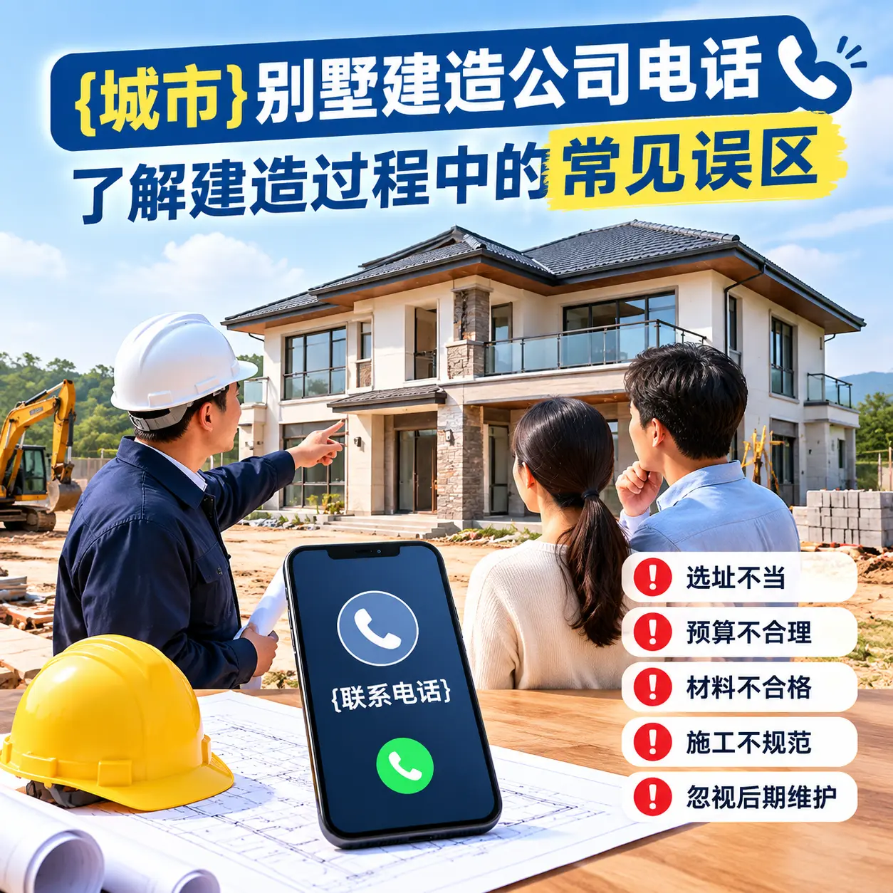 钟山别墅建造公司电话,了解建造过程中的常见误区